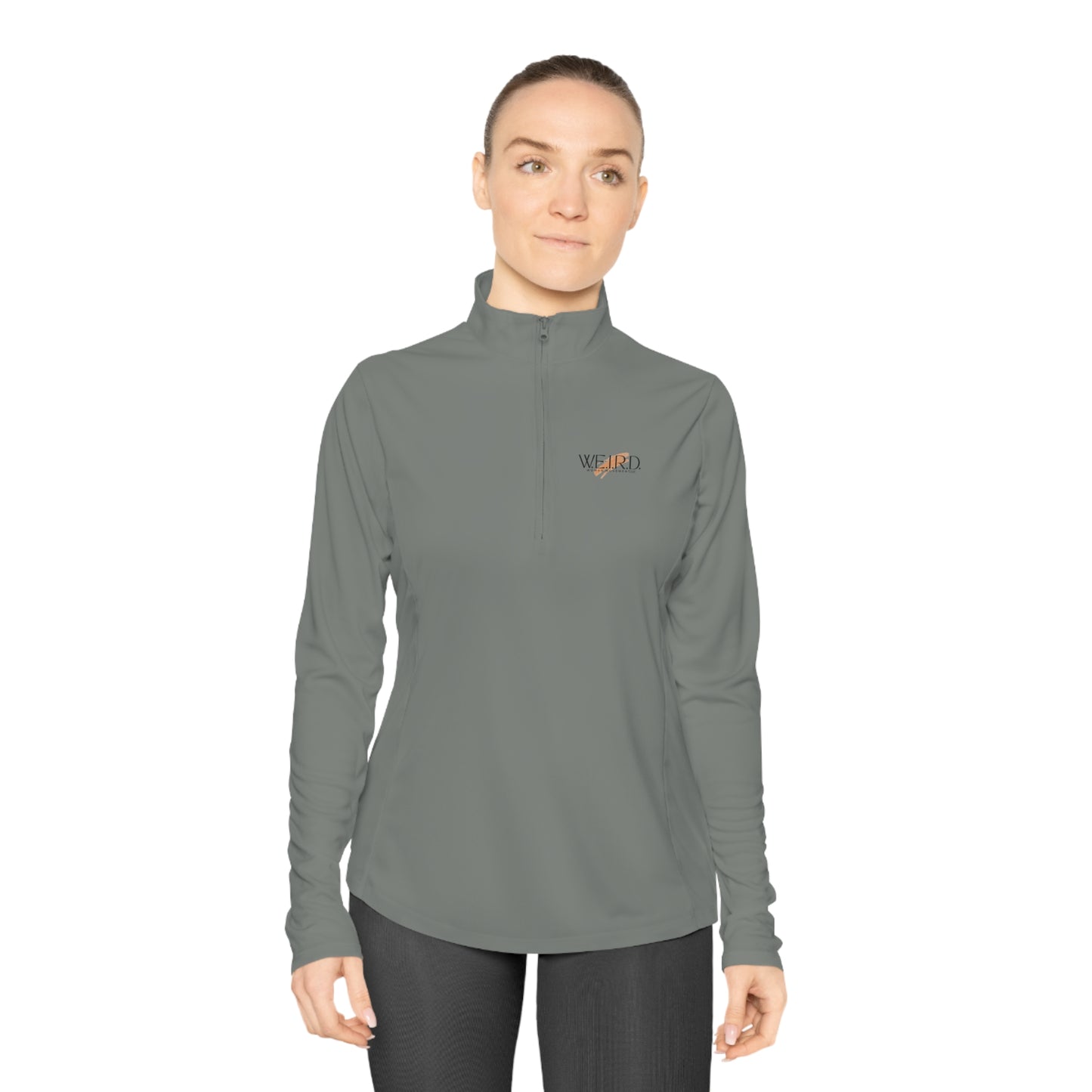 W.E.I.R.D. Woman Ladies Quarter-Zip Pullover