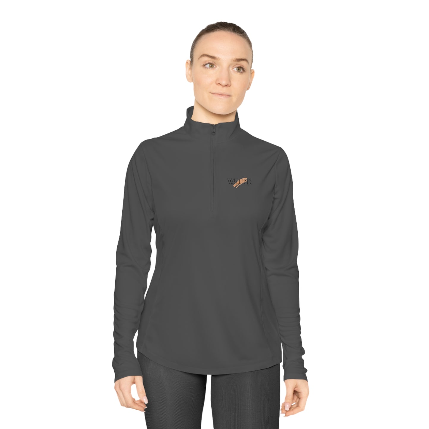 W.E.I.R.D. Woman Ladies Quarter-Zip Pullover